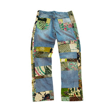 Load image into Gallery viewer, Batik Patch Work Jeans (Blue)