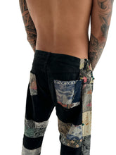 Load image into Gallery viewer, Batik Patch Work Jeans (Black)