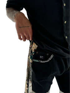 Batik Patch Work Jeans (Black)